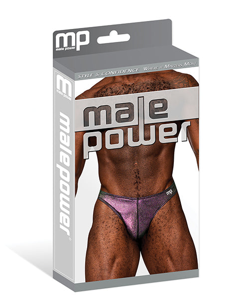 Hocus Pocus Stretch Poly Spandex Uplift Bong Thong Purple L/XL