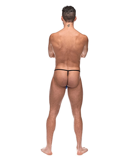 Diamond Mesh Posing Strap Blue O/S