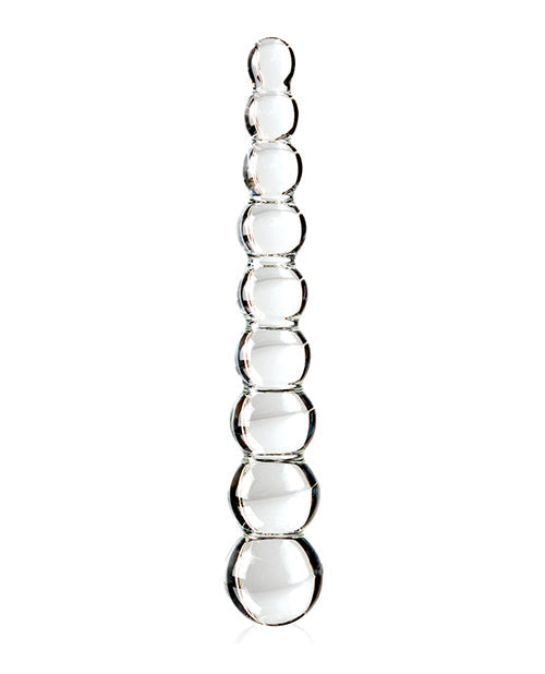 Icicles No 2 Realistic Dildo | Hand Blown Glass Dildo Massager | Clear Rippled Large Dildo