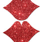 Pastease Premium Glitter Lips - Red O/S