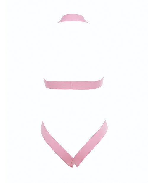 Kitten Obsession Strappy Open Cup Teddy Pink O/S