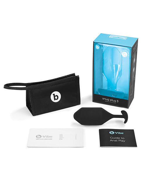 B-Vibe Weighted Snug Plug 5 - 350 g Black