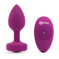 B-Vibe Remote Control Vibrating Jewel Plug (S/M) - Fuchsia