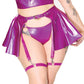 Darque PVC Skirt w/Removable Leg Straps - Purple QN