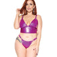 Darque PVC Bralette & G-String - Purple QN