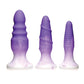 Curve Toys Simply Sweet Silicone Butt Plug Set - Purple