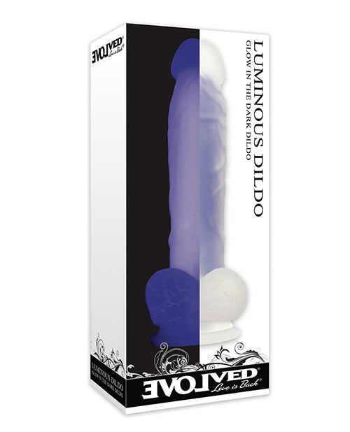 Evolved Luminous Realistic Dildo | Large Purple Dildo | Flexible Suction Cup Dildo