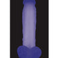 Evolved Luminous Realistic Dildo | Large Purple Dildo | Flexible Suction Cup Dildo