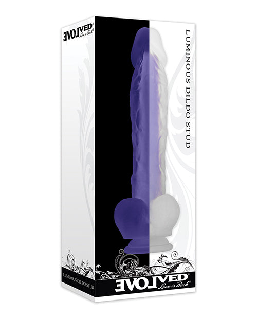 Evolved Luminous Realistic Dildo | Stud Purple Suction Cup Dildo | Inner Glow Big Dildo