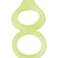 Forto F-88 Double Ring Liquid Silicone Cock Ring - Glow in the Dark
