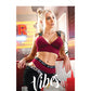 Vibes So Salty Long Line Bra & Cheeky Panty Berry Bliss M/L