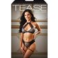 Tease Logan Metallic Lace Halter Top w/Gartered Panty Black M/L