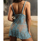 Vixen Breathless Chantilly Lace Chemise & G-String Blue O/S