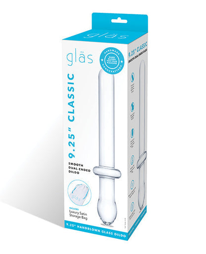 Glas 9.25" Big Dildo | Classic Realistic Dildo | Smooth Double Dildo | Clear Large Dildo | Best Dildo