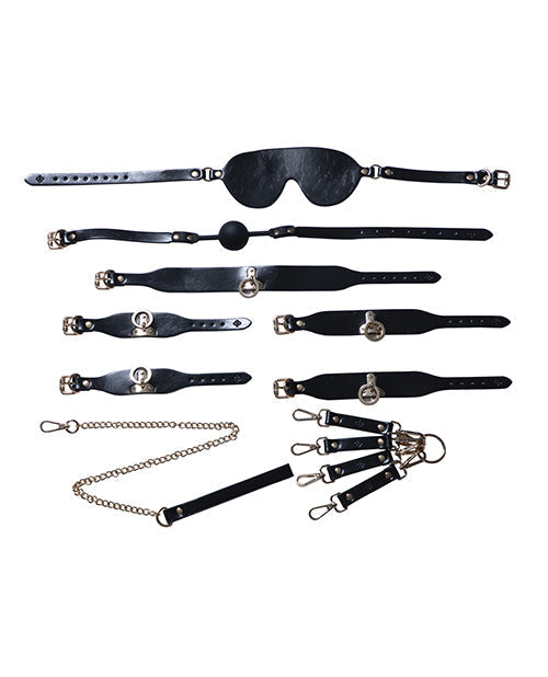 Kinky Play Box BDSM Kit 5 Piece Bondage Set - Black