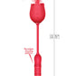 Wild Rose Licking & Thrusting Vibrator - Red