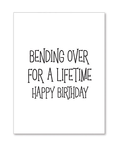 Halloween Bending Over Birthday Greeting Card w/Sticker