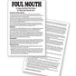 Foul Mouth Card Game
