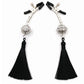Sexy AF Nipple Clamps - Black Tassel
