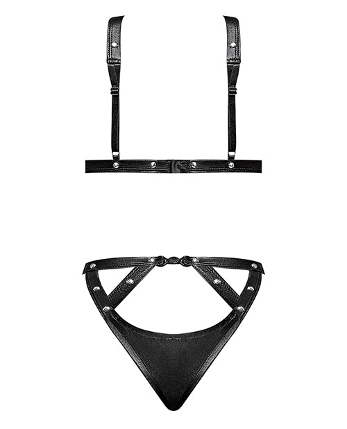 Lust Contessa Cupless Strappy Brazilian Teddy Black S/M