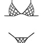 Lust Orthia Criss Cross Bra & G-String Black S/M