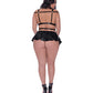 Lust Iris Open Cup Crotchless Mini Dress Black QN