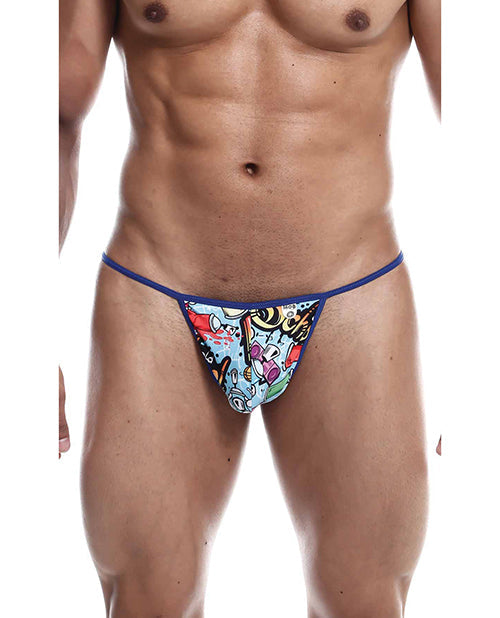 Male Basics Sinful Hipster Wow T Thong G-String Yellow Print SM