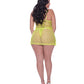 Love Star Halter Swing Chemise & Thong Chartreuse QN