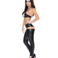 Liquid Onyx Halter Bra & Cutout Pants Black L/XL