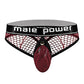 Cock Pit Fishnet Cock Ring Thong Red S/M