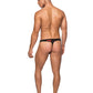 Kiss Me Stretch Mesh Micro Thong V Blk/Rd S/M