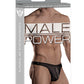 Male Power Zipper Thong Black L/XL
