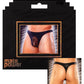 Male Power Sheer Nylon Lycra Pouch Thong Black L/XL