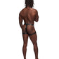 Leather Scorpio Adjustable Waist & Leg Band Thong Black O/S