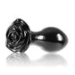 Crystal Rose Butt Plug - Black