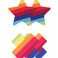 Pretty Pasties Pride Cross & Star Rainbow - 2 Pair