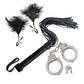 Bondage by Nasstoys Whip & Cuff Set - Black