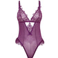 Katana Mesh & Lace Teddy - Purple 1X/2X
