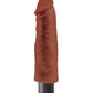 Real Feel No. 1  Long 7.5" Vibe Waterproof - Mutli-speed Brown