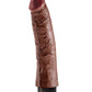 King Cock 7" Big Dildo | Vibrating Dildo | Brown Suction Cup Dildo | Large Dildo