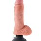 King Cock 8" Big Dildo | Vibrating Dildo With Balls | Flesh Suction Cup Dildo | Large Dildo