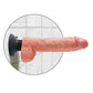 King Cock 10" Big Dildo | Flesh Vibrating Dildo with Balls | Suction Cup Dildo | Large Dildo