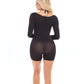 Pink Lipstick Knock Out 2 pc Play Suit Black O/S