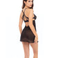 Rene Rofe New in Town Chemise & G-String Black M/L