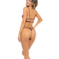 Rene Rofe Lurex Dreams Bra & Thong Burgundy S/M