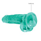 Shots RealRock Realistic Dildo | Clear 8" Big Dildo with Balls | Turquoise Suction Cup Dildo