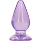 Shots RealRock Crystal Clear 4.5" Anal Plug - Purple