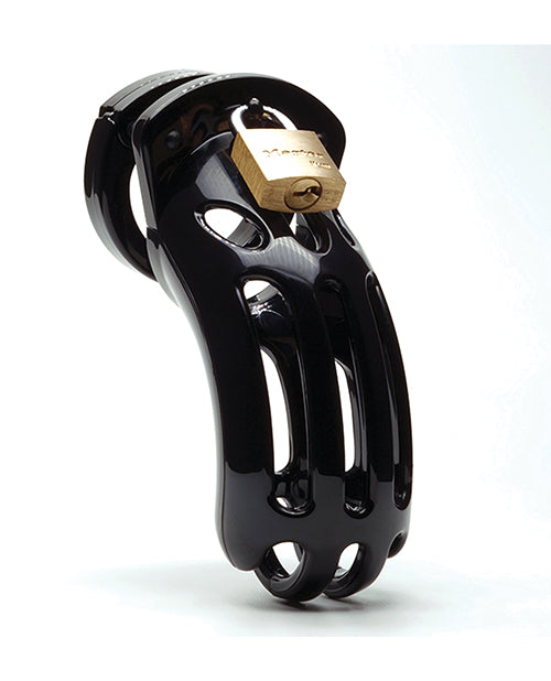 Curve 3 3/4" Curved Cock Cage & Lock Set  - Black