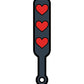 Wood Rocket Sex Toy Hearts Paddle Pin - Black/Red