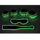 Master Series Kink in the Dark Glowing Cuffs & Blindfold & Paddle Set
